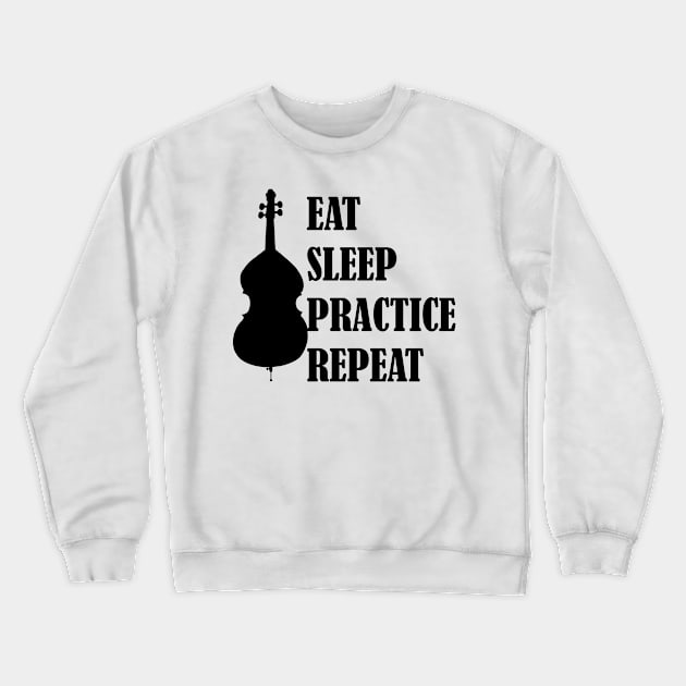 Eat Sleep Practice Repeat: Bass Crewneck Sweatshirt by GeneticRambles